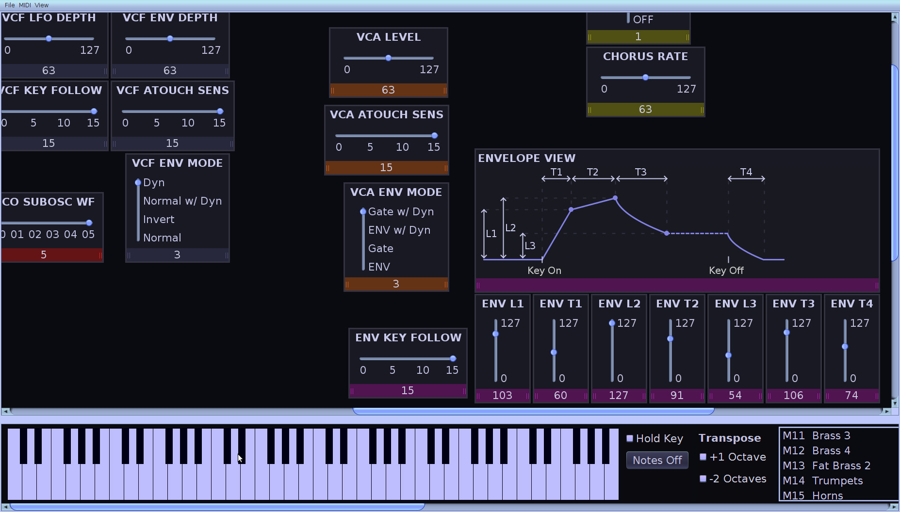 ILoveMyJuno2 - MIDI SysEx editor for the Roland ΑJuno range of synthesizers (Java)